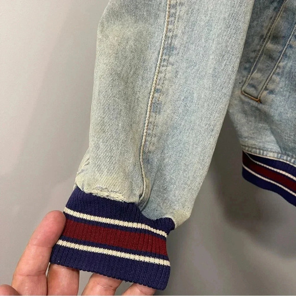 Vintage U.M. B-54 Equipment VTG Men's Denim Varsity Jacket Size Medium - Picture 9 of 16